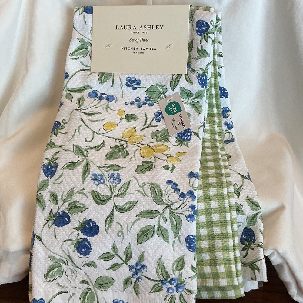 Laura Ashley Kitchen Towels - Set of 3